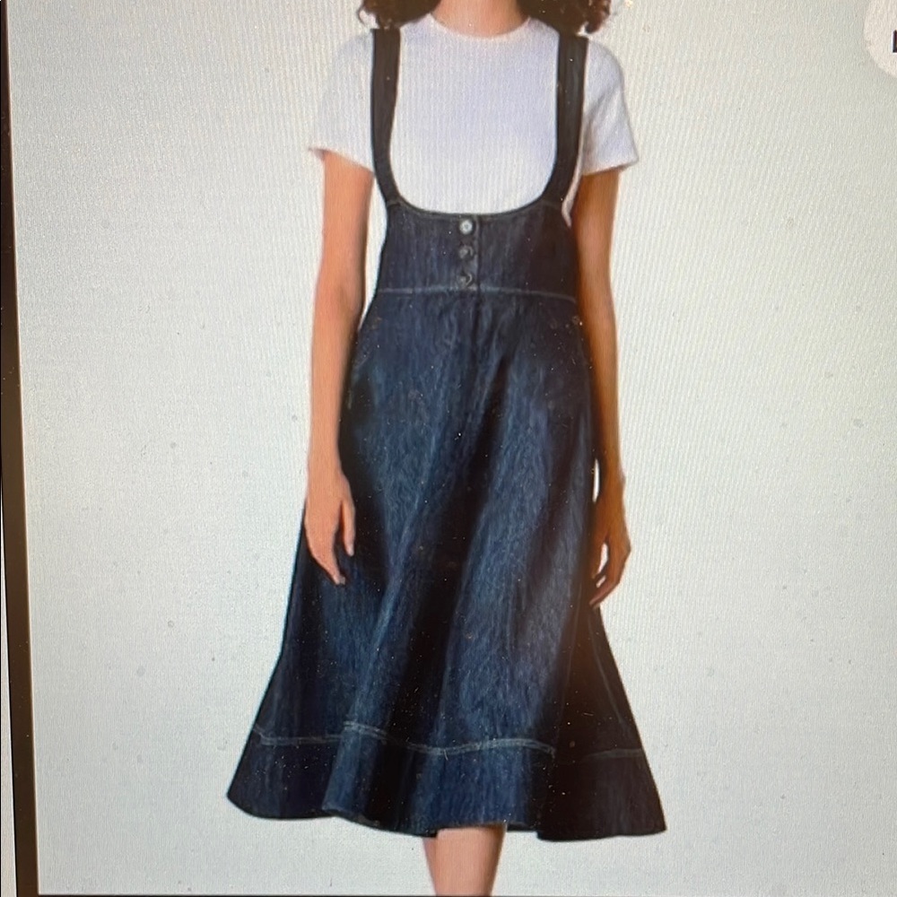 Eshakti Denim overall ultra full skirt jumper